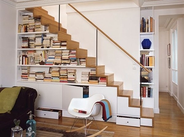 Bookshelf under stairs - Task Masters, Dubai