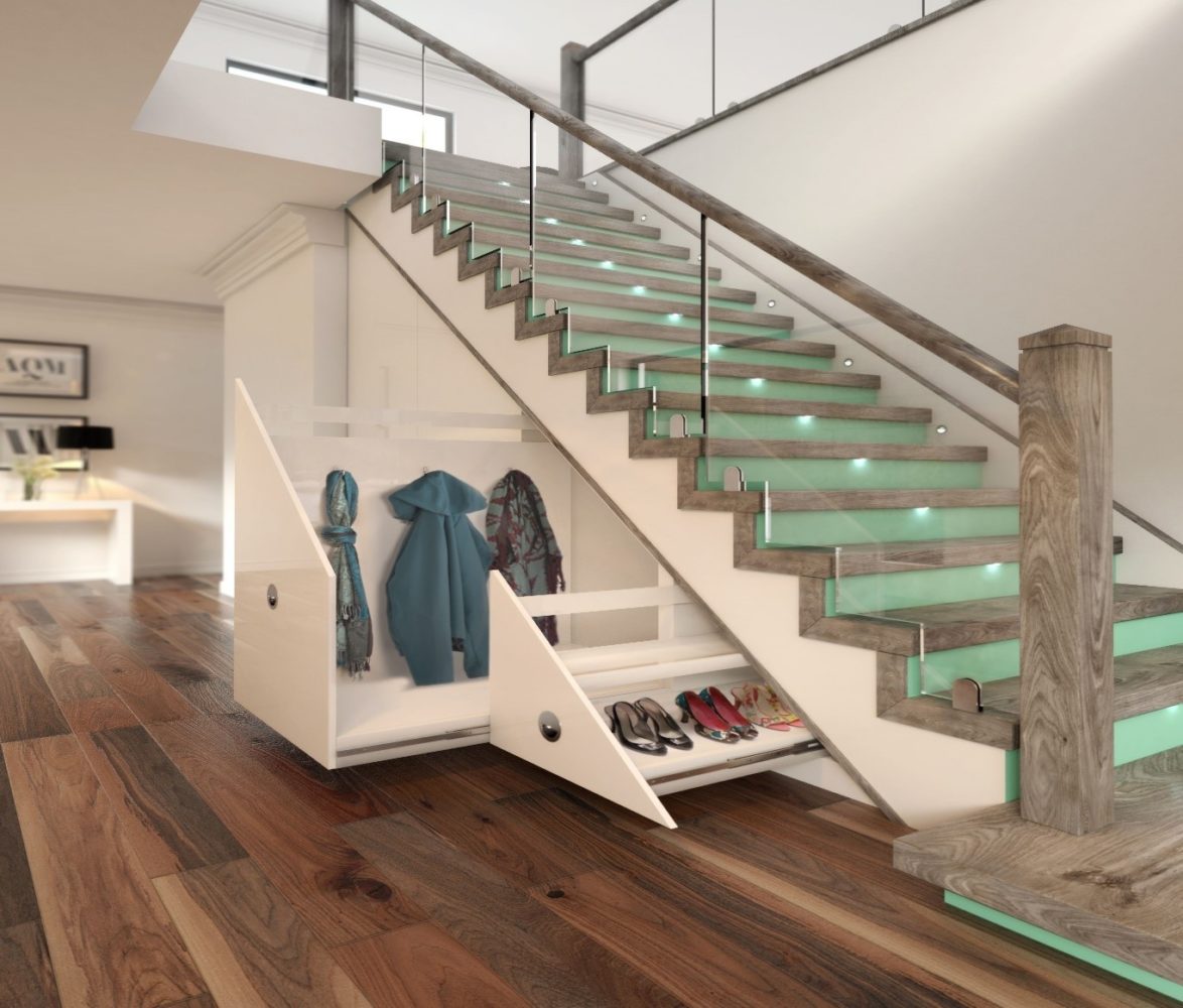 Stairs with storage drawers - Task Masters, Dubai