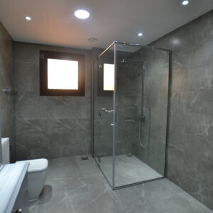 bathroom with glass shower space