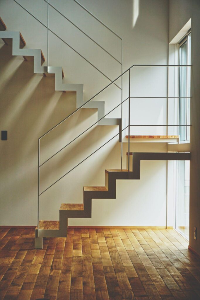 staircase with glasses