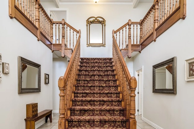 wooden double sided staircase